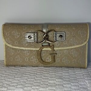 Guess Wallet Gold and Silver-Tone Hardware